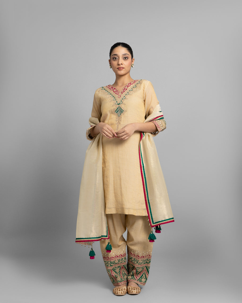 MARODI WORK KURTA & FARSI SALWAR