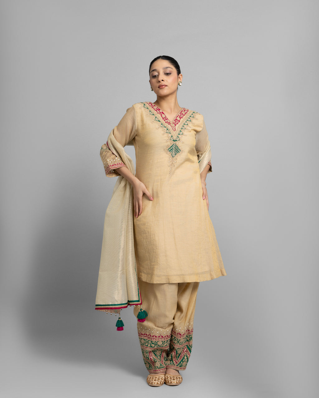 MARODI WORK KURTA & FARSI SALWAR