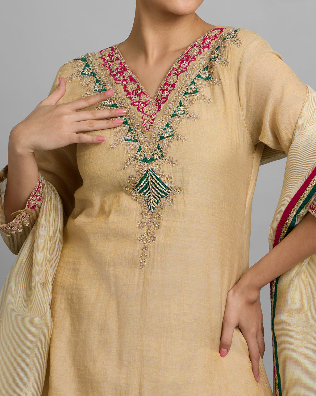 MARODI WORK KURTA & FARSI SALWAR