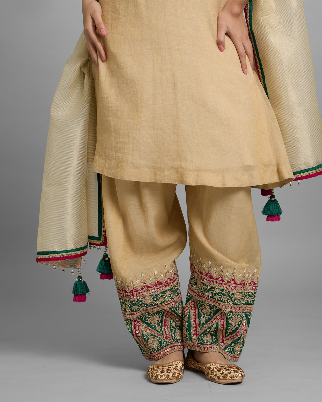 MARODI WORK KURTA & FARSI SALWAR