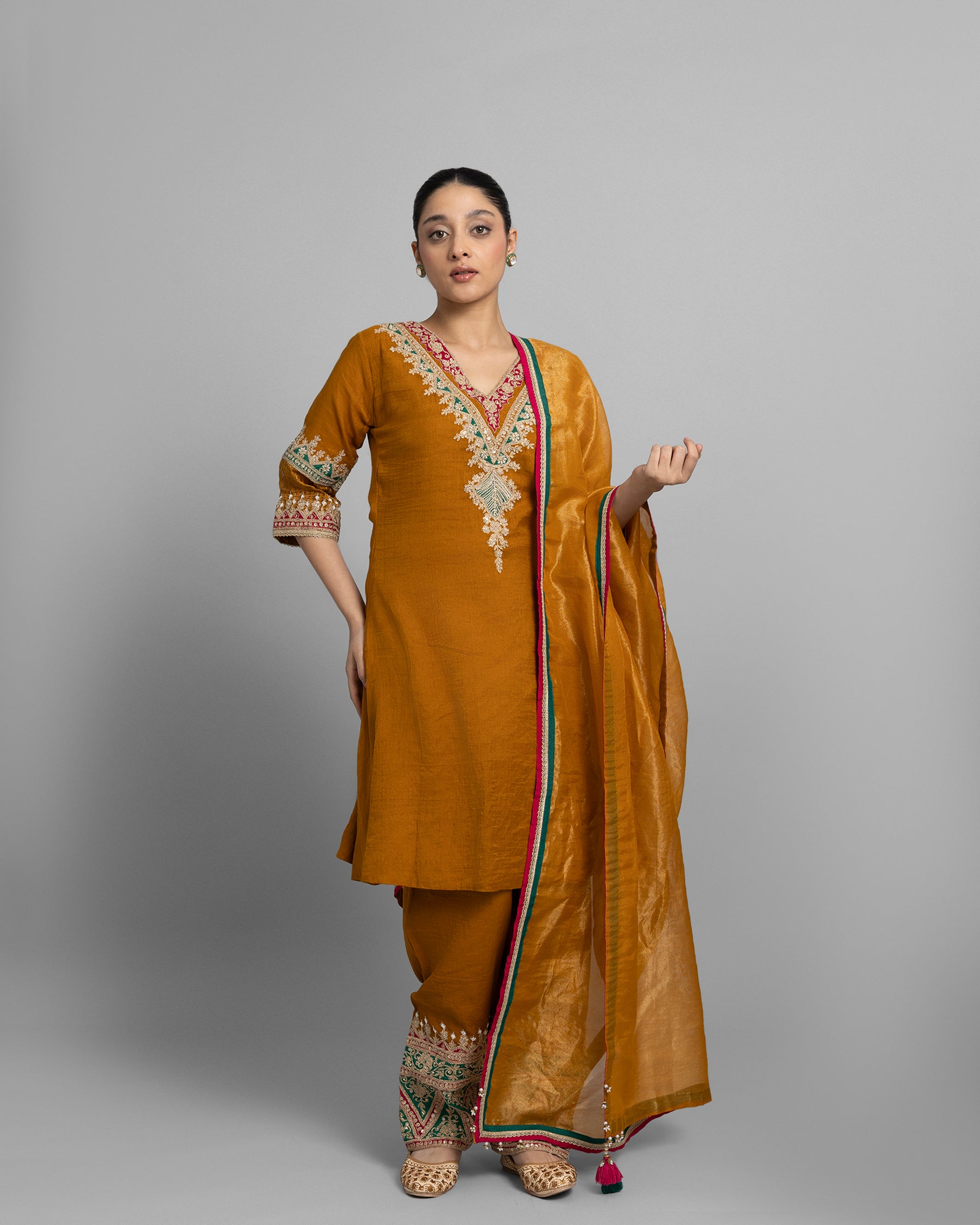 MARODI WORK KURTA & FARSI SALWAR