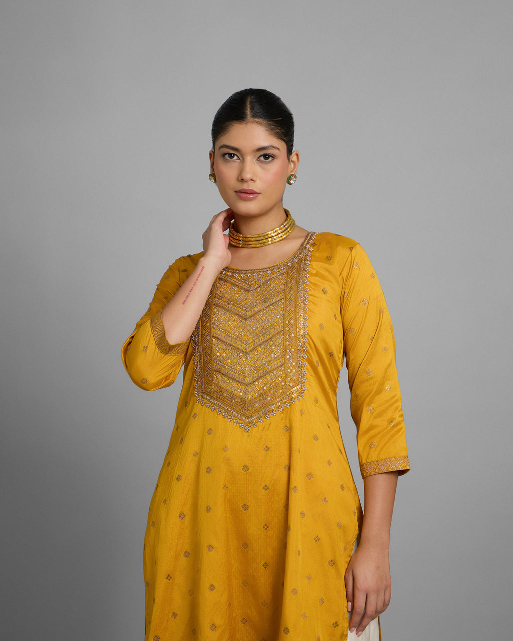 BANARASI EMBROIDERED GHARARA SET