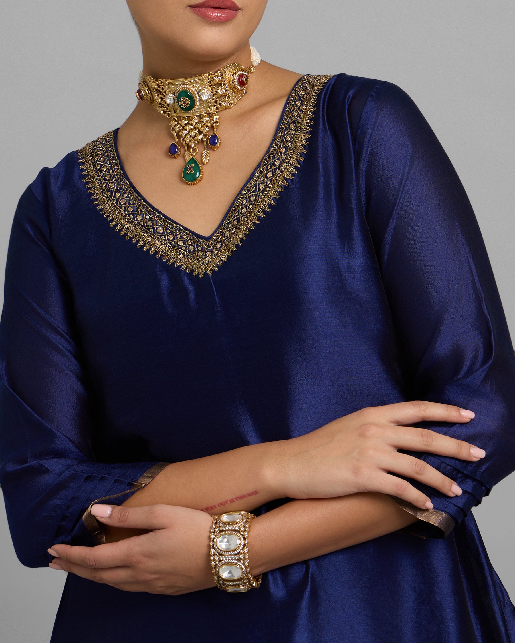 NAVY BLUE LAACHA SET