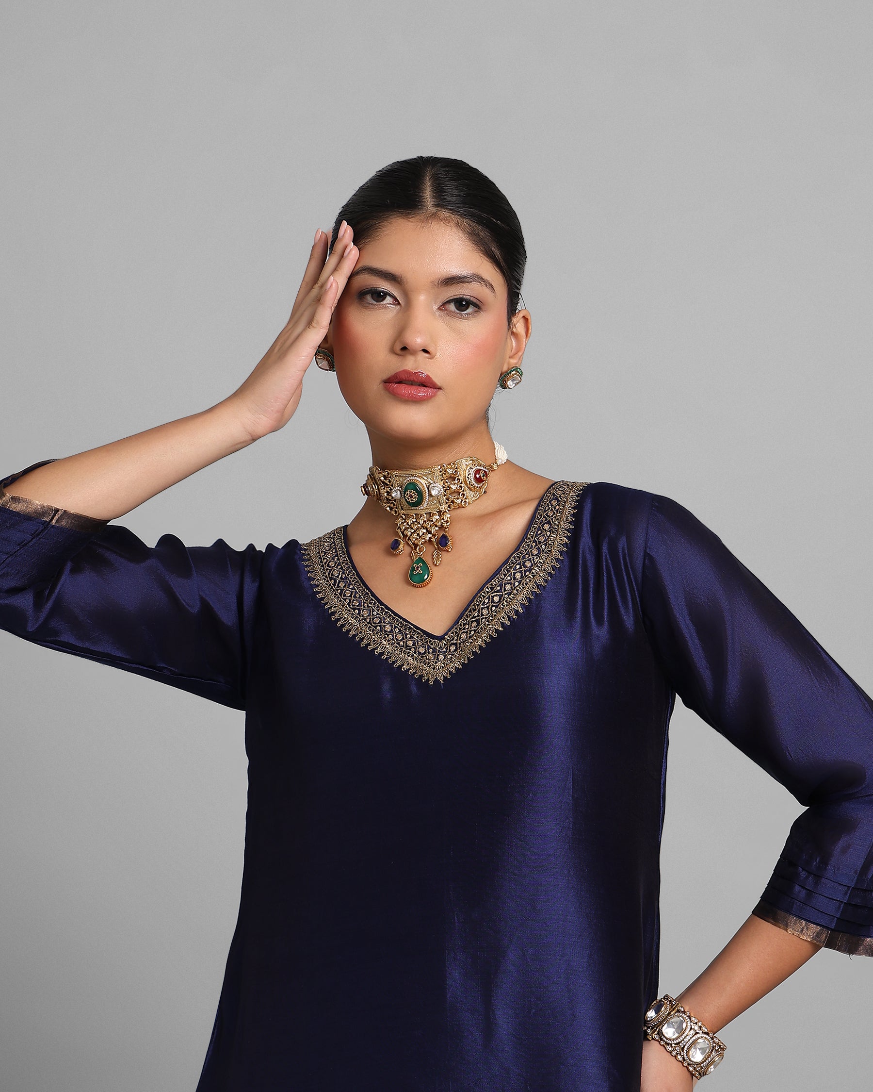 NAVY BLUE LAACHA SET