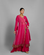 FUCHSIA ANGARAKHA ANARKALI SET