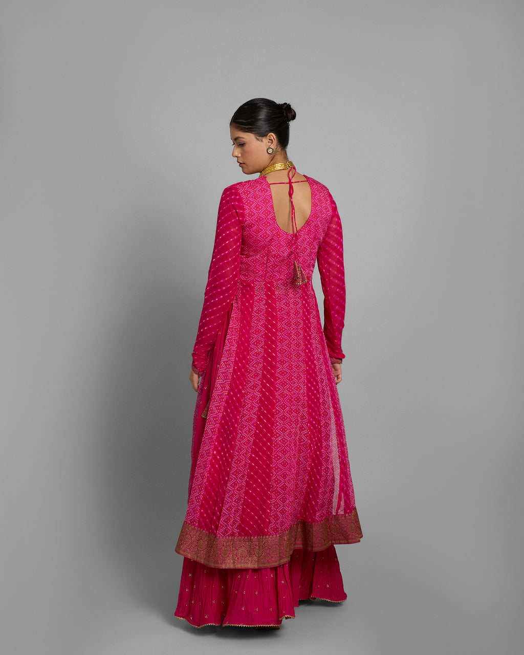 FUCHSIA ANGARAKHA ANARKALI SET