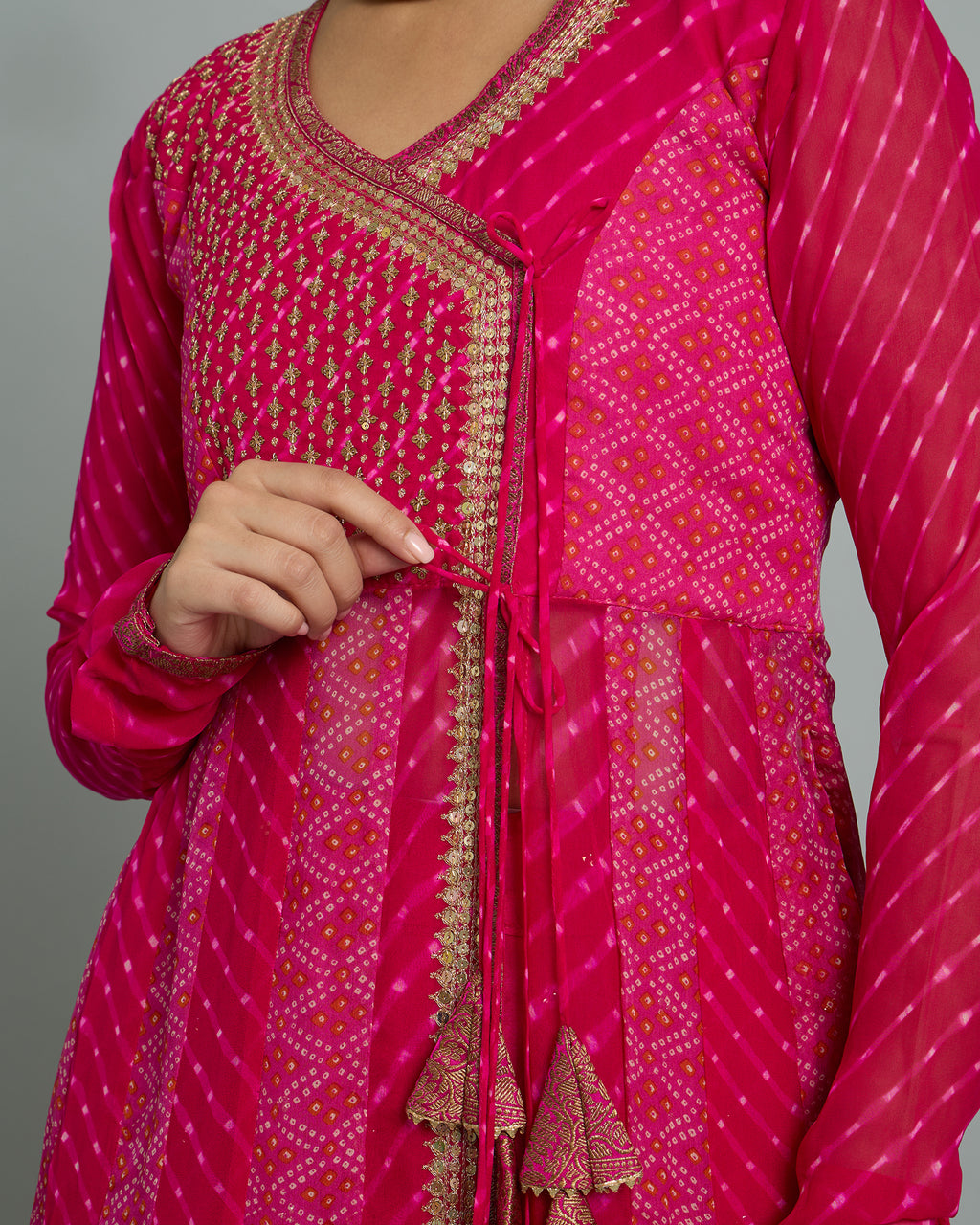 FUCHSIA ANGARAKHA ANARKALI SET