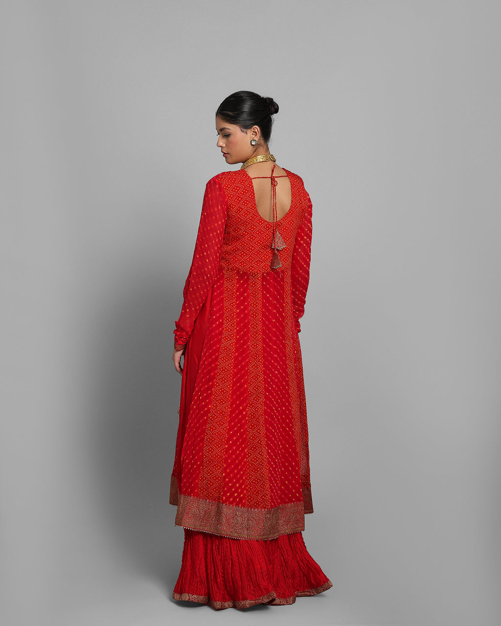 CRIMSON ANGARAKHA ANARKALI SET