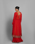 CRIMSON ANGARAKHA ANARKALI SET