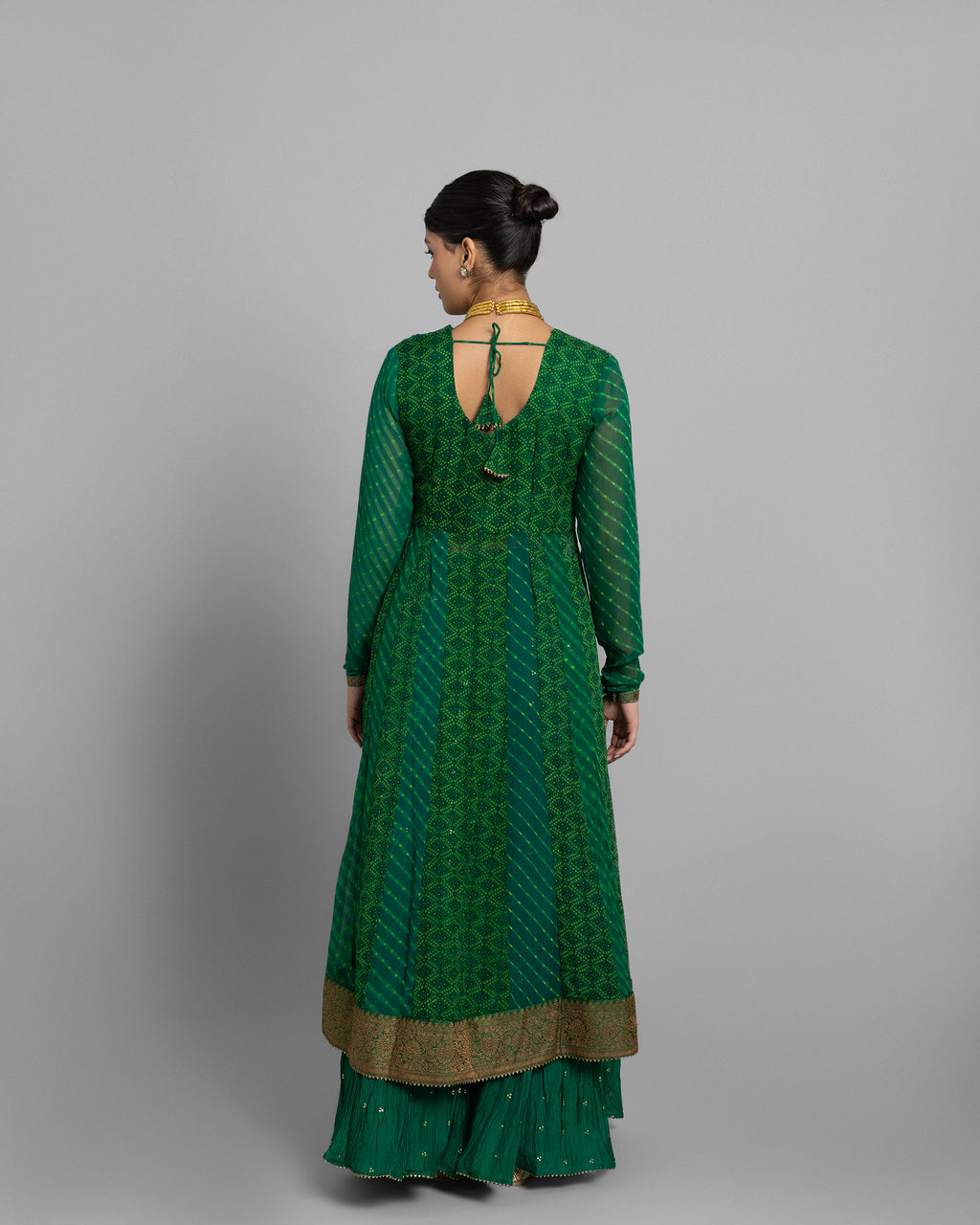 EMERALD GREEN ANGARAKHA ANARKALI SET