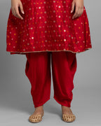CRIMSON BANDHEJ-BANARASI DHOTI SALWAR SET