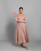 DUSTY ROSE LUCKNOWI ANARKALI ENSEMBLE