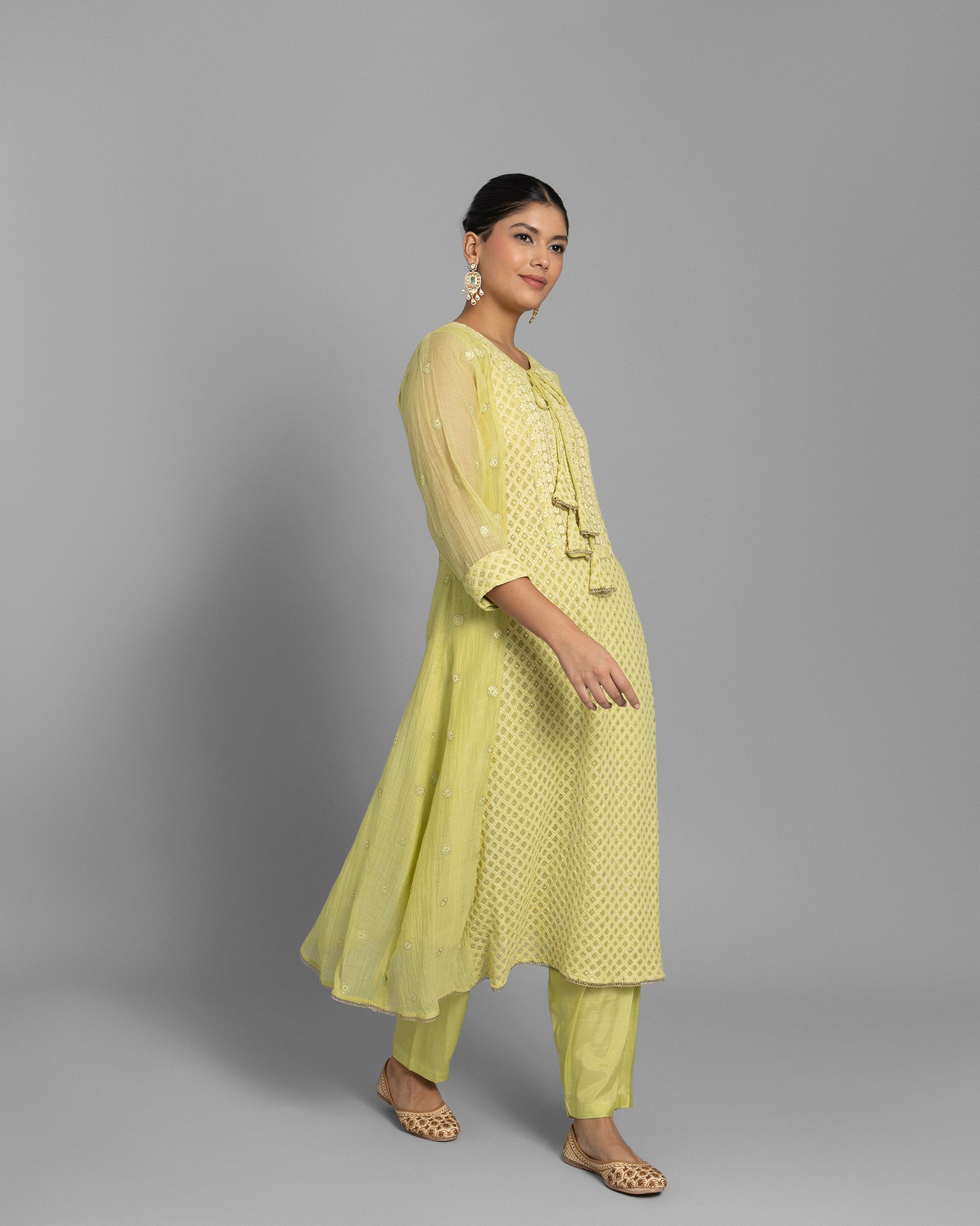 LIME LUCKNOWI ANARKALI ENSEMBLE