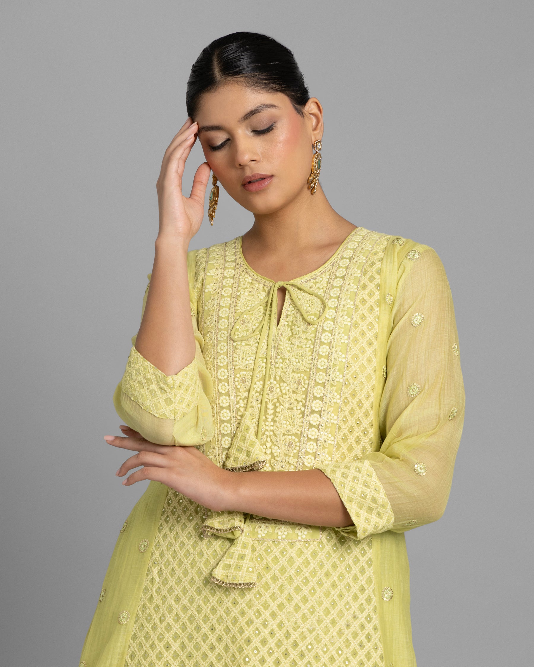 LIME LUCKNOWI ANARKALI ENSEMBLE