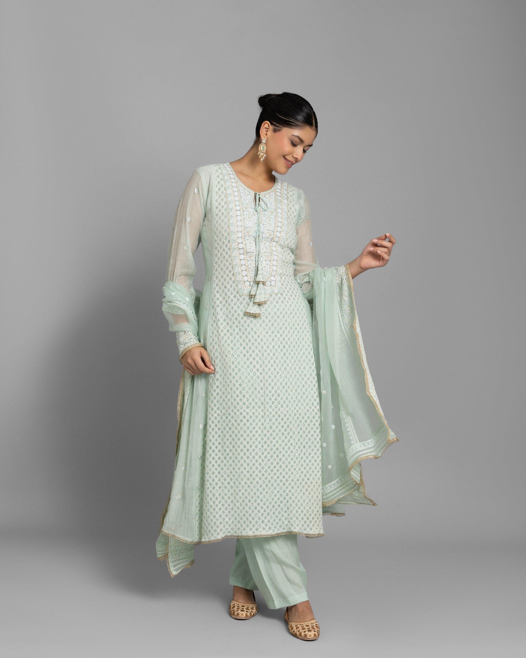 MINT LUCKNOWI ANARKALI ENSEMBLE