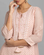 DUSTY ROSE LUCKNOWI ANARKALI ENSEMBLE