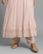 BLUSH PINK LUCKNOWI ANARKALI SET