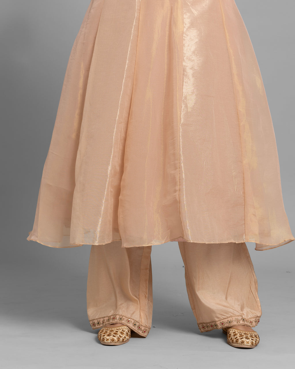 CORAL PINK MARODI WORK ANARKALI SUIT SET