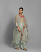 SOFT JADE MARODI WORK ANARKALI SUIT SET