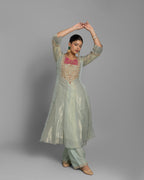 SOFT JADE MARODI WORK ANARKALI SUIT SET