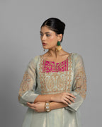 SOFT JADE MARODI WORK ANARKALI SUIT SET