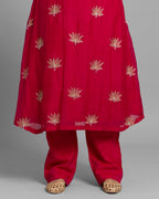 RANI PINK AARI WORK ANARKALI SUIT SET