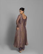 JAMUNI ORGANZA-CRUSHED TISSUE ANARKALI SET