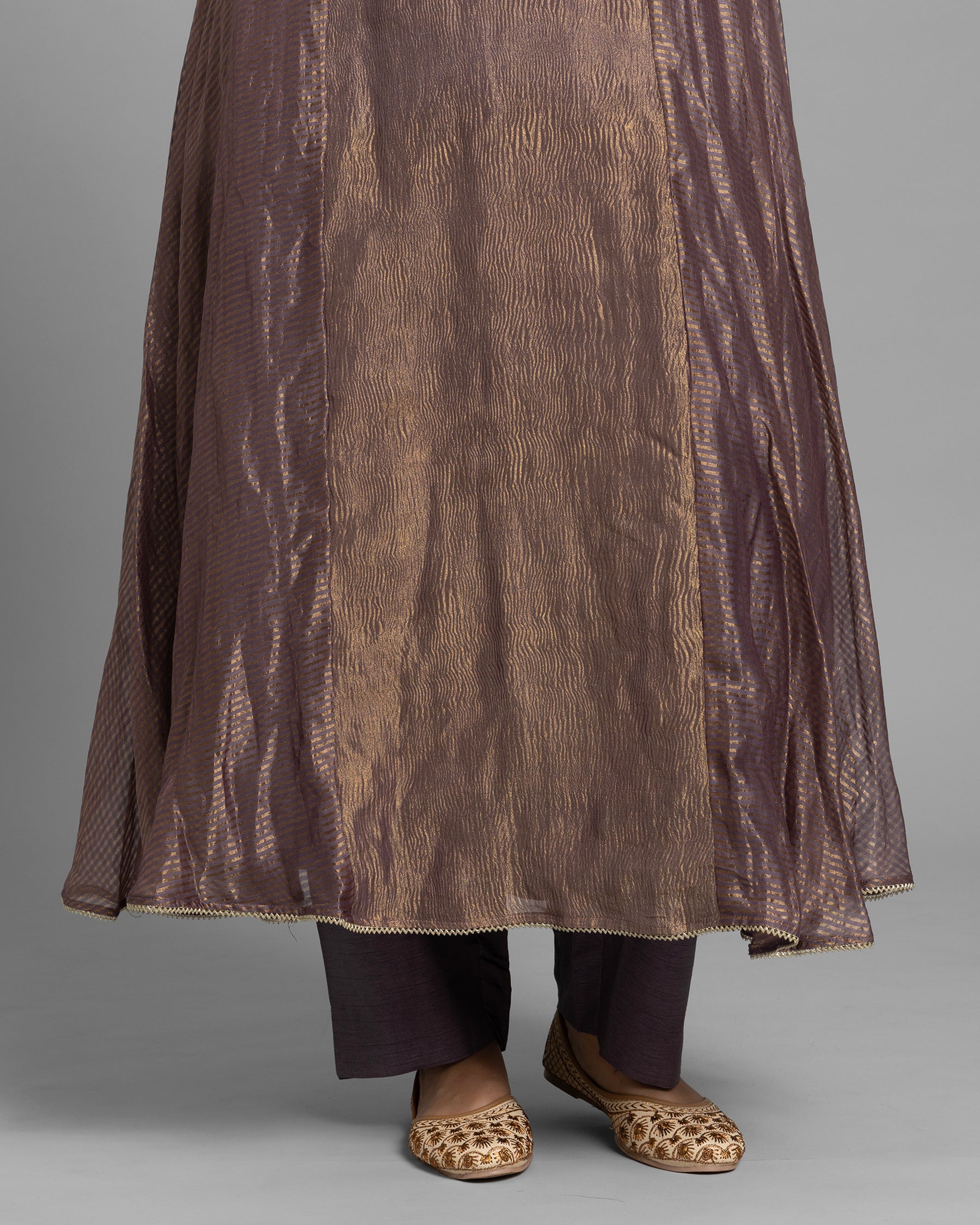 JAMUNI ORGANZA-CRUSHED TISSUE ANARKALI SET