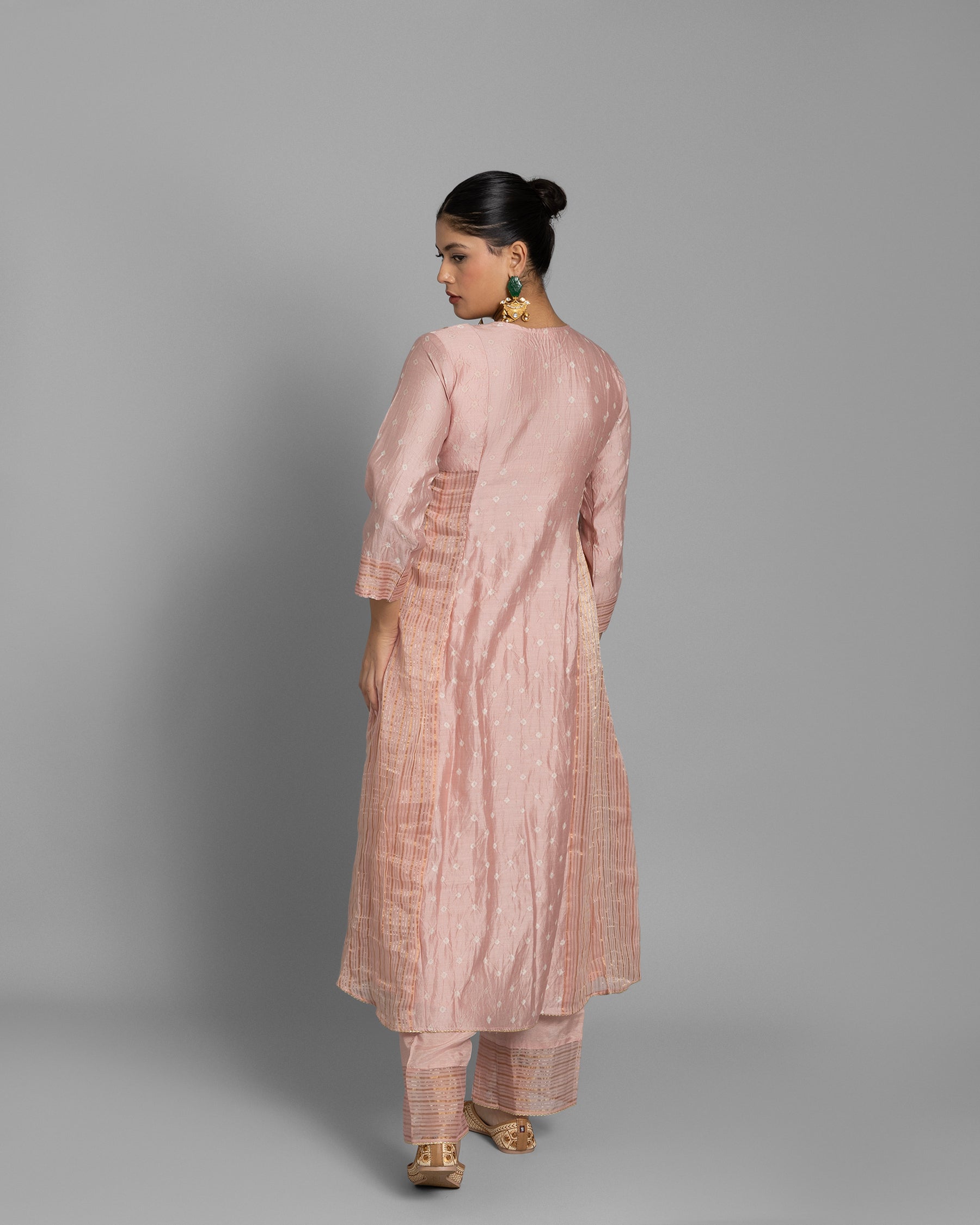 BANDHEJ EMBROIDERED ANARKALI SUIT SET