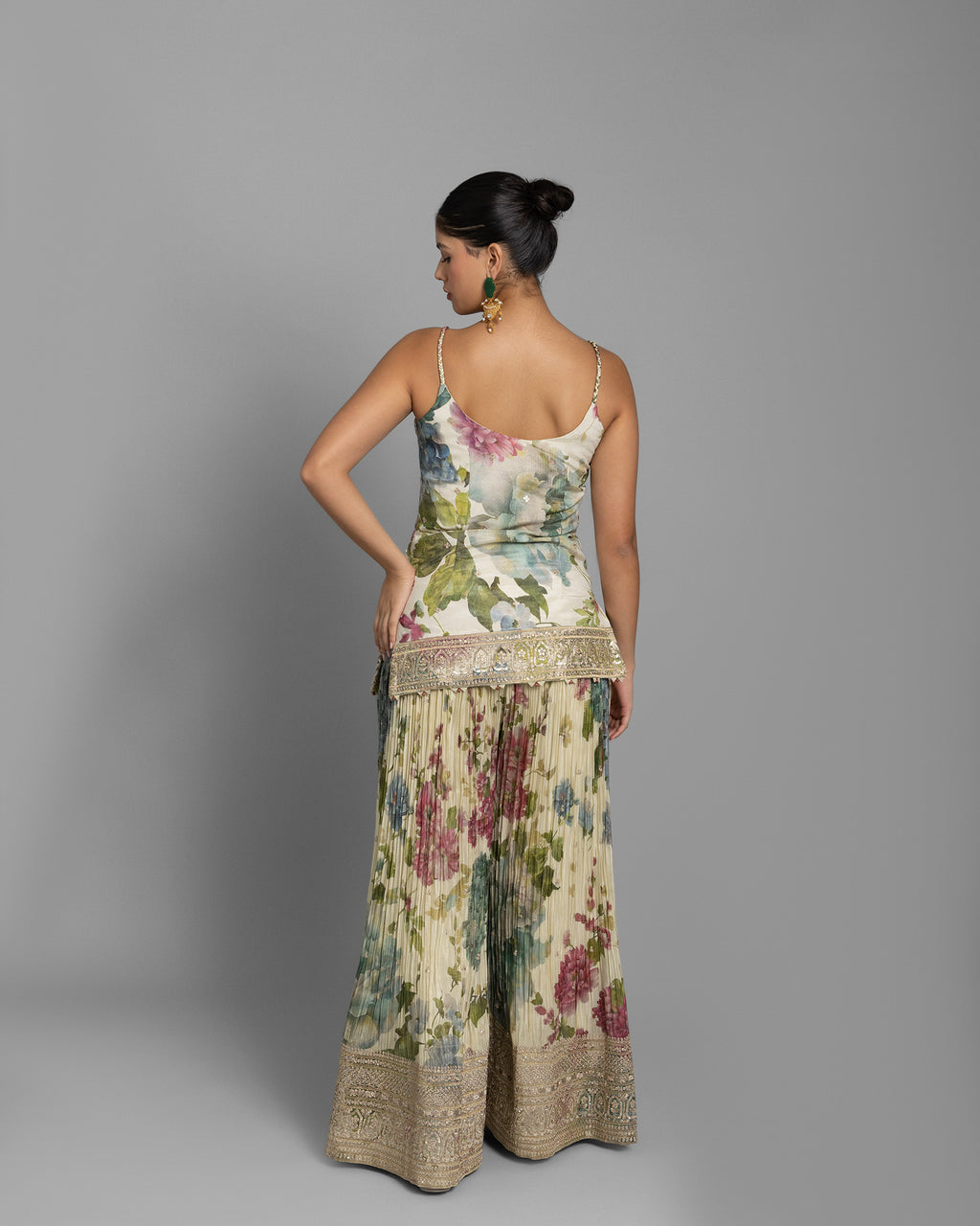 PRINTED PALAZZO SET WITH OMBRE DUPATTA