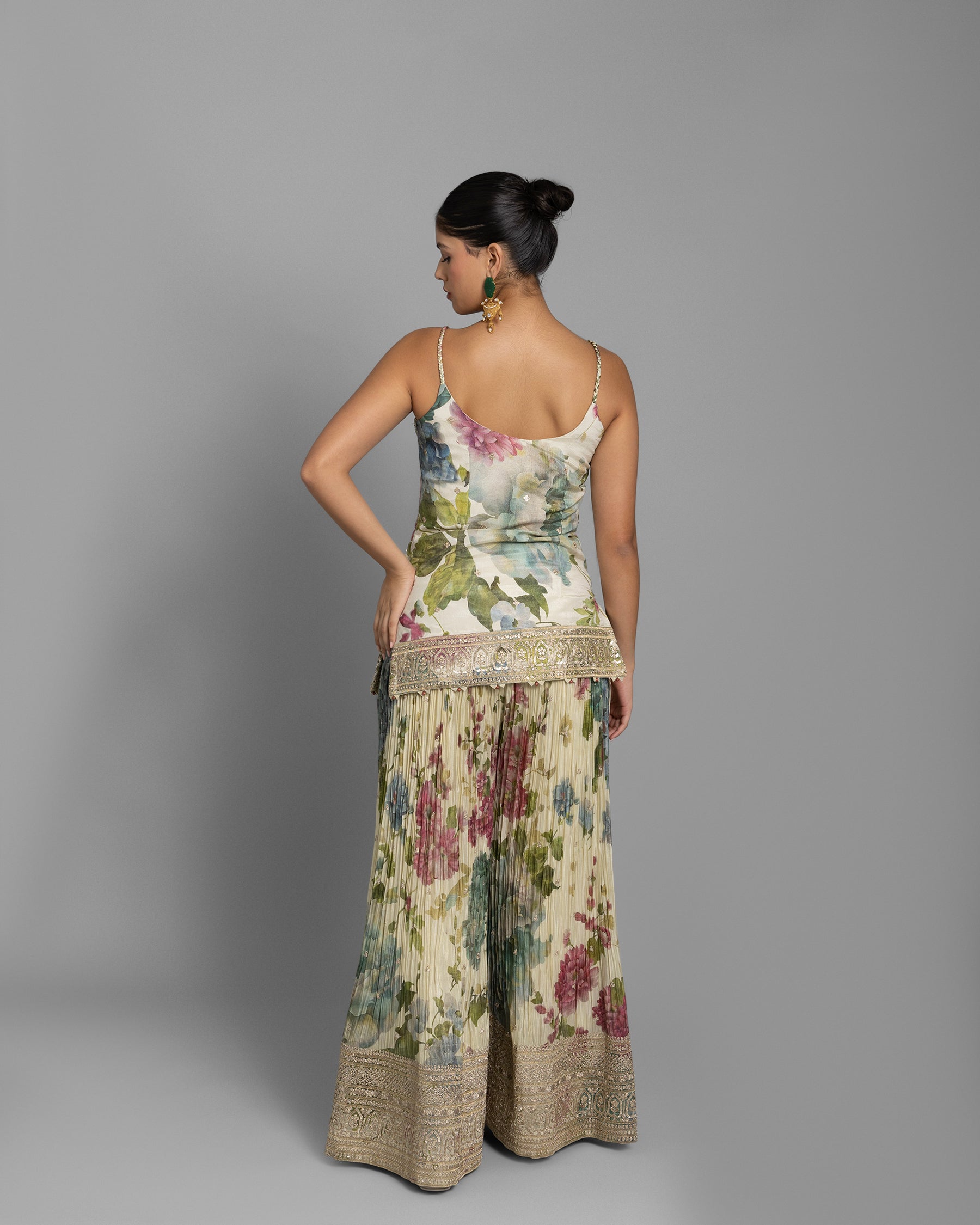 PRINTED PALAZZO SET WITH OMBRE DUPATTA