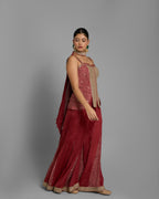 TRADITIONAL BLOCK PRINT PALAZZO SET WITH CHOKER DUPATTA