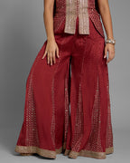 TRADITIONAL BLOCK PRINT PALAZZO SET WITH CHOKER DUPATTA