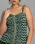 AJRAKH PALAZZO SET WITH RUFFLE DUPATTA