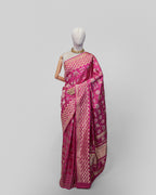 MAGENTA SHIKARGAH WOVEN KANJEEVARAM SILK SAREE