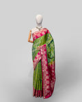 RANI & CHUTNEY GREEN KANJEEVARAM SILK SAREE