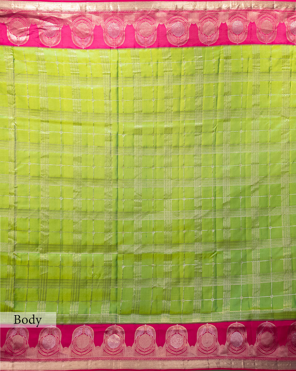 RANI & CHUTNEY GREEN KANJEEVARAM SILK SAREE