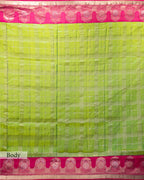 RANI & CHUTNEY GREEN KANJEEVARAM SILK SAREE