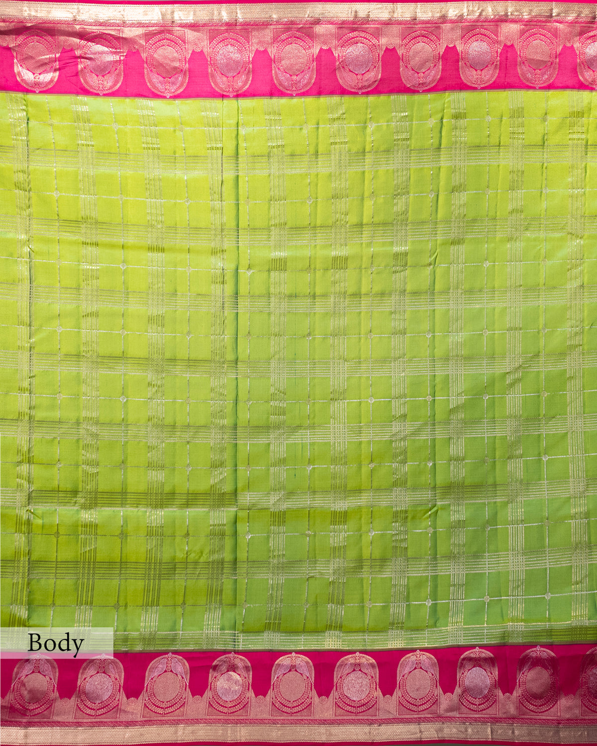 RANI & CHUTNEY GREEN KANJEEVARAM SILK SAREE