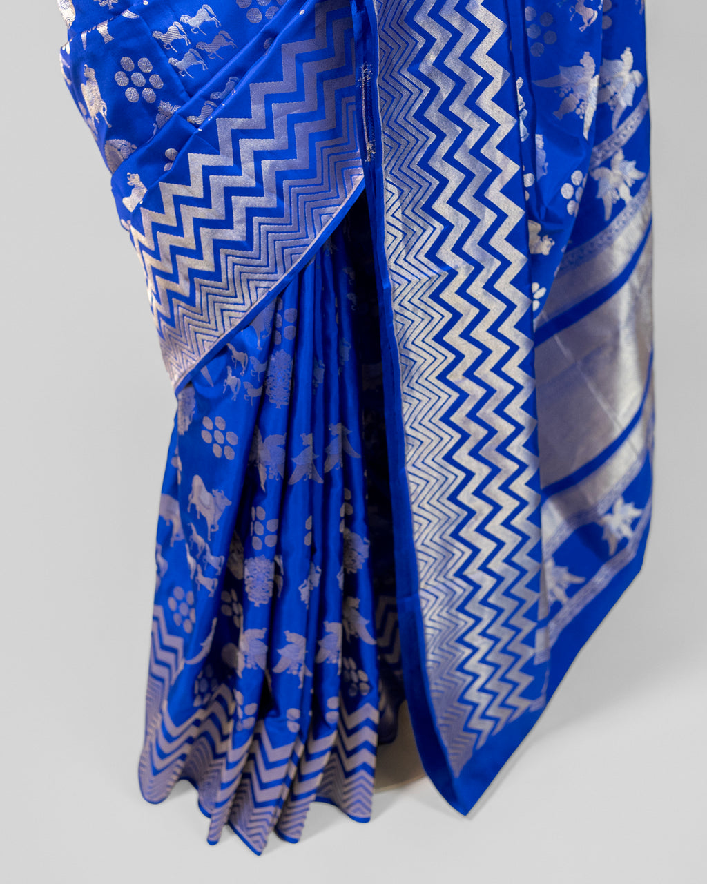 ROYAL BLUE SHIKARGAH KANJEEVARAM SILK SAREE