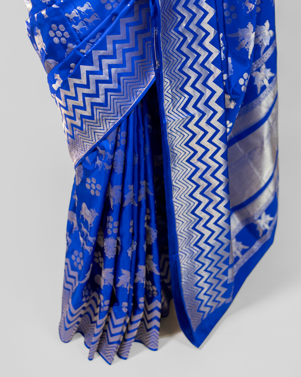 ROYAL BLUE SHIKARGAH KANJEEVARAM SILK SAREE