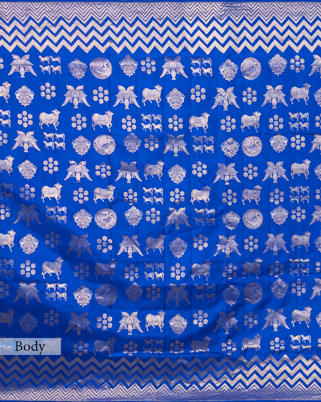 ROYAL BLUE SHIKARGAH KANJEEVARAM SILK SAREE