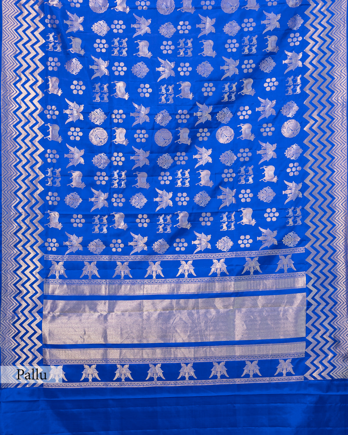 ROYAL BLUE SHIKARGAH KANJEEVARAM SILK SAREE
