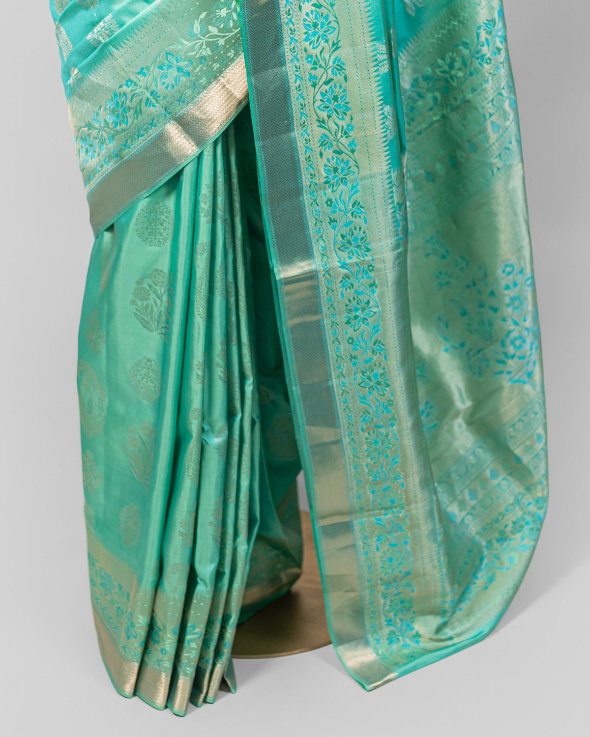 TURQUOISE KANJEEVARAM SILK SAREE