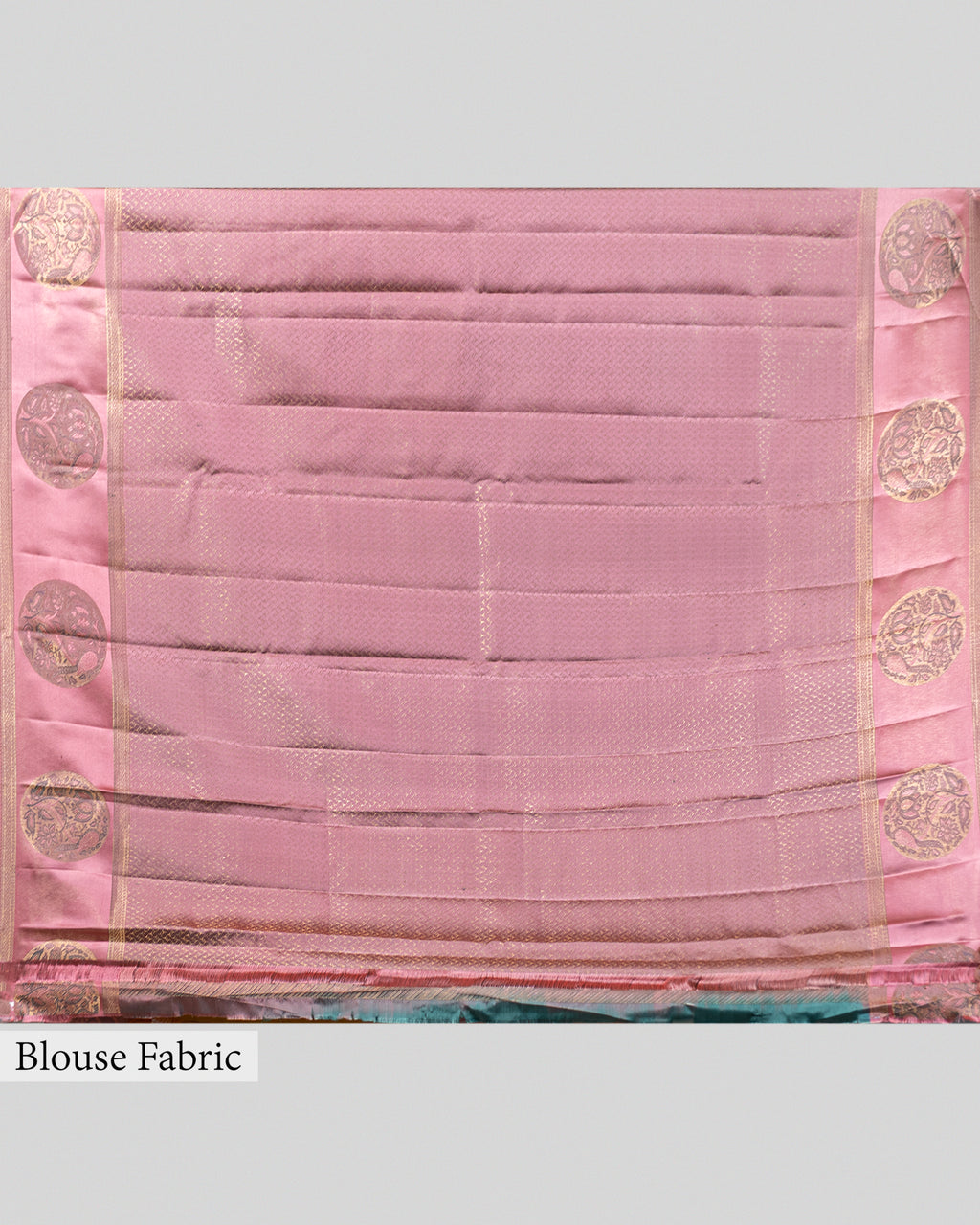 AMBER & BLUSH PINK KANJEEVARAM SILK SAREE
