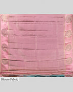 AMBER & BLUSH PINK KANJEEVARAM SILK SAREE