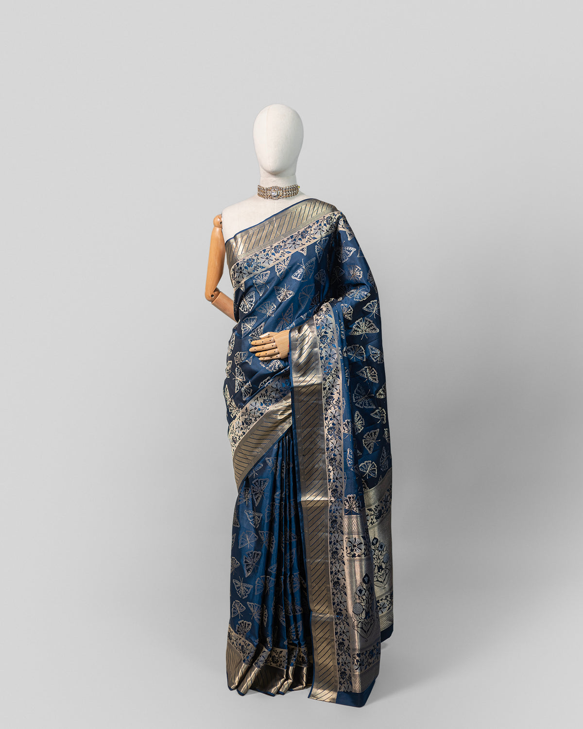 MIDNIGHT BLUE KANJEEVARAM SILK SAREE