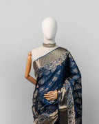 MIDNIGHT BLUE KANJEEVARAM SILK SAREE