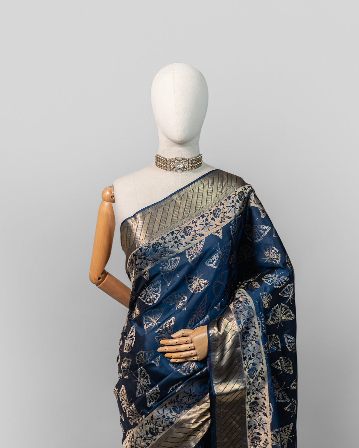 MIDNIGHT BLUE KANJEEVARAM SILK SAREE