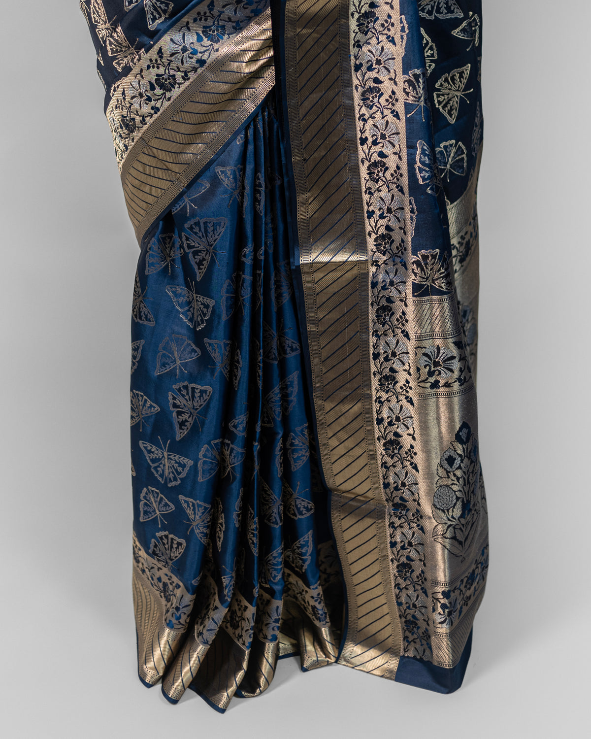 MIDNIGHT BLUE KANJEEVARAM SILK SAREE